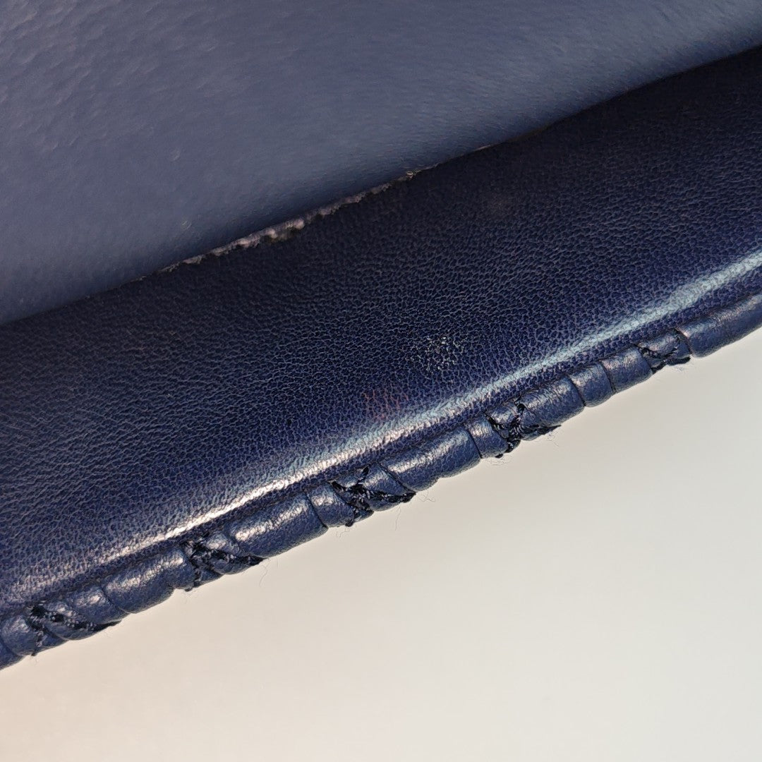 Quilted Lambskin Shoulder Bag Blue