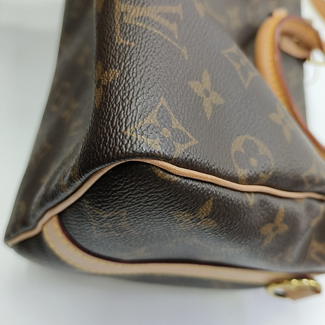 SPEEDY 25 Monogram Coated Canvas Brown