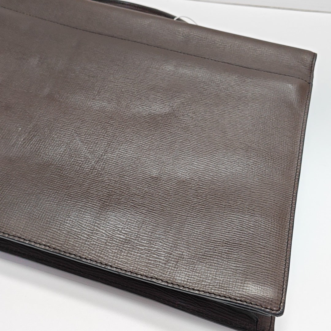 Calfskin Top Handle Bag Brown