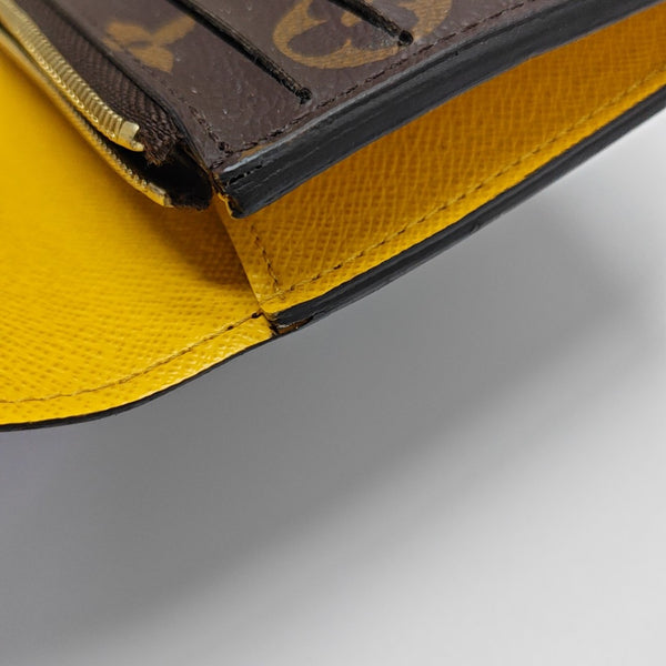 EMILIE Monogram Coated Canvas Brown Wallet