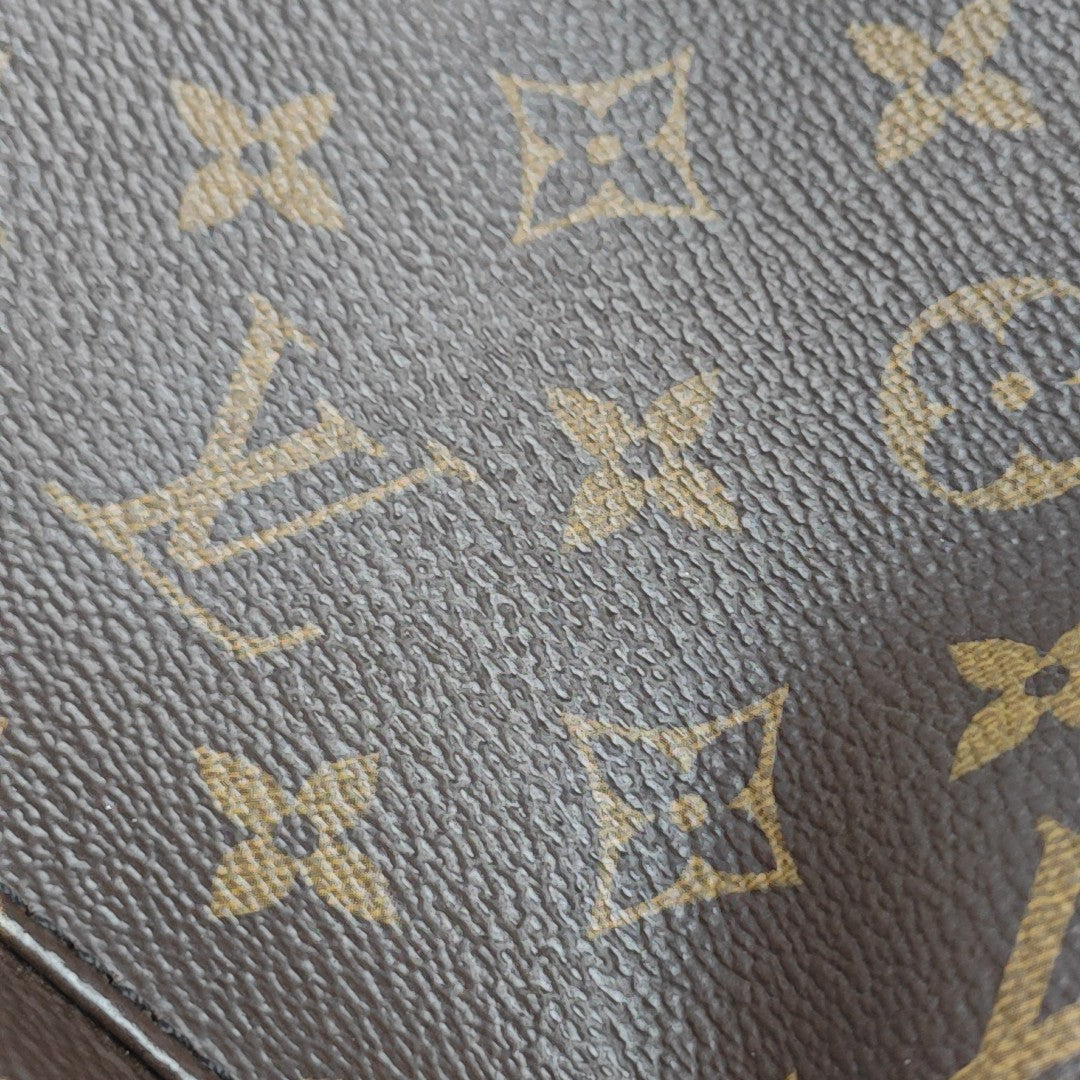 Monogram Coated Canvas Backpack Brown