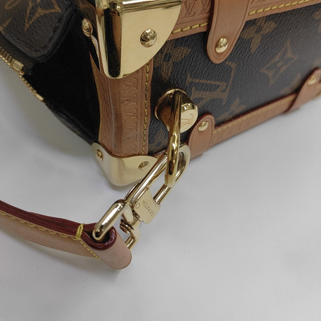 SIDE TRUNK MM Monogram Coated Canvas Brown