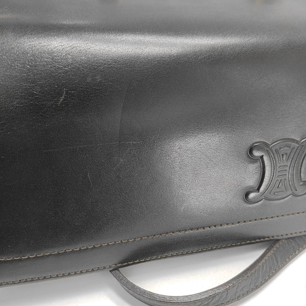 Calfskin Top Handle Bag Black