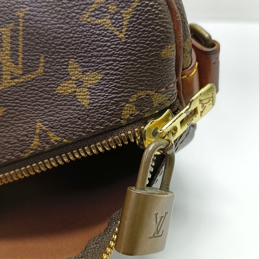 KEEPALL 50 Monogram Coated Canvas Brown
