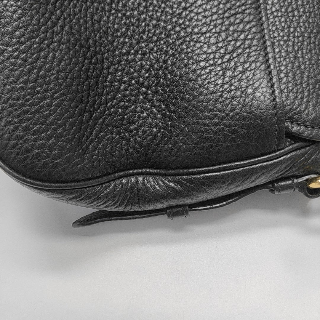 Calfskin Shoulder Bag Black