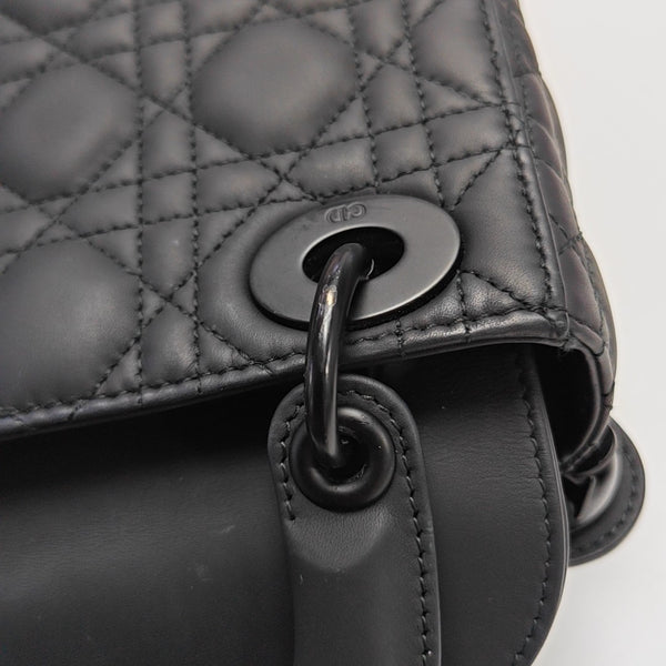 Lady Dior Mini Cannage Calfskin Black
