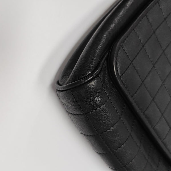 Quilted Calfskin Shoulder Bag Black