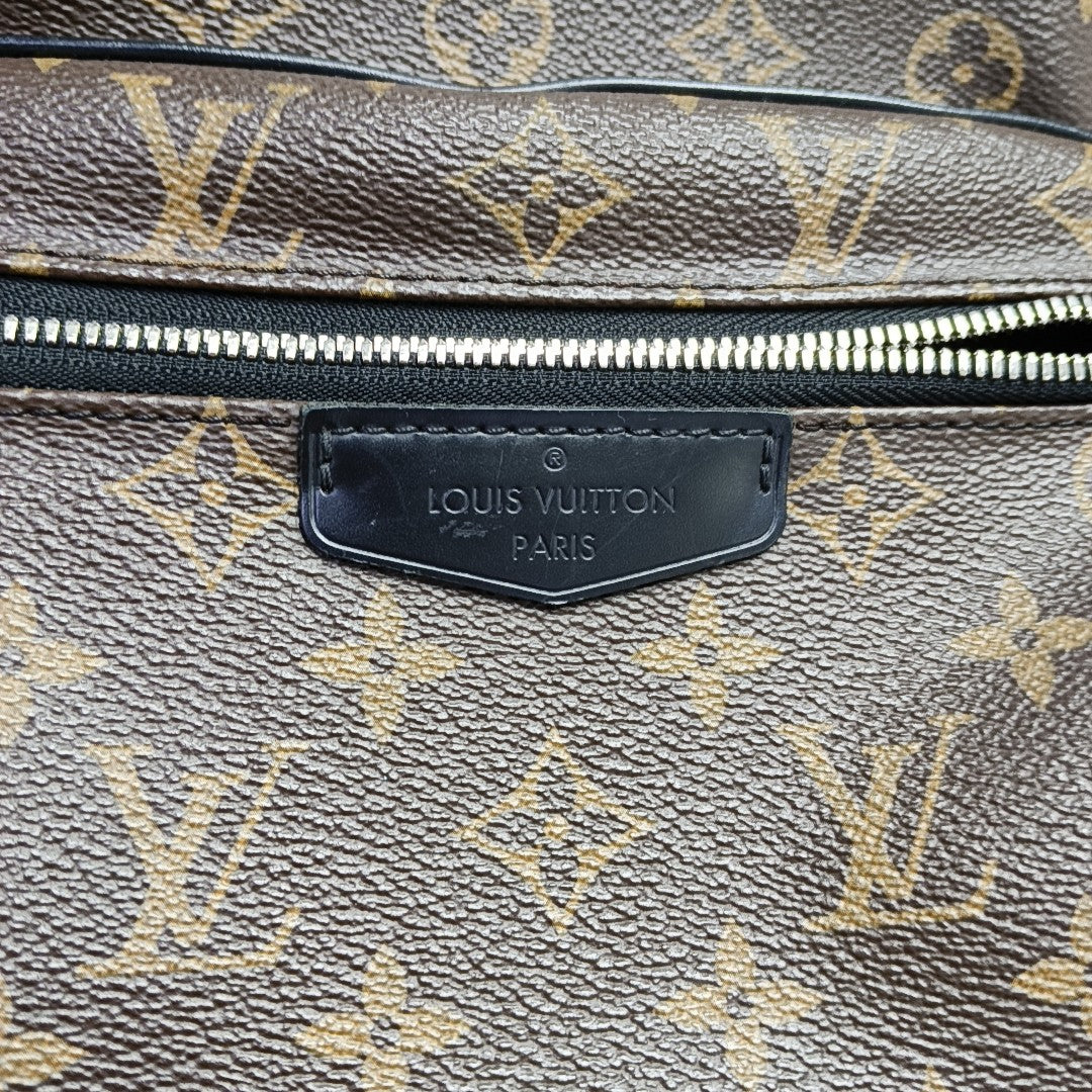 JOSH Monogram Coated Canvas Brown