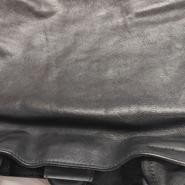 Calfskin Top Handle Bag Black