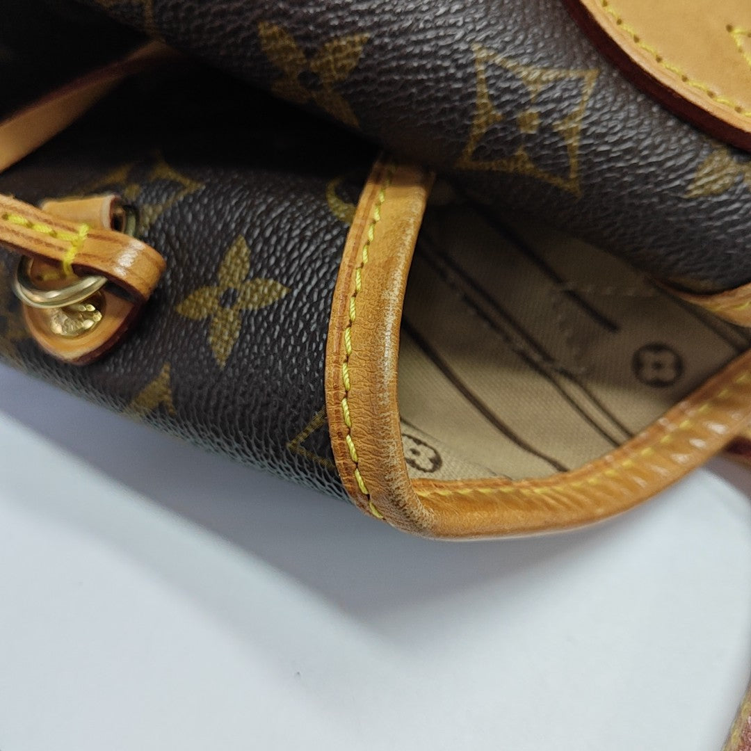 NEVERFULL GM Monogram Coated Canvas Brown