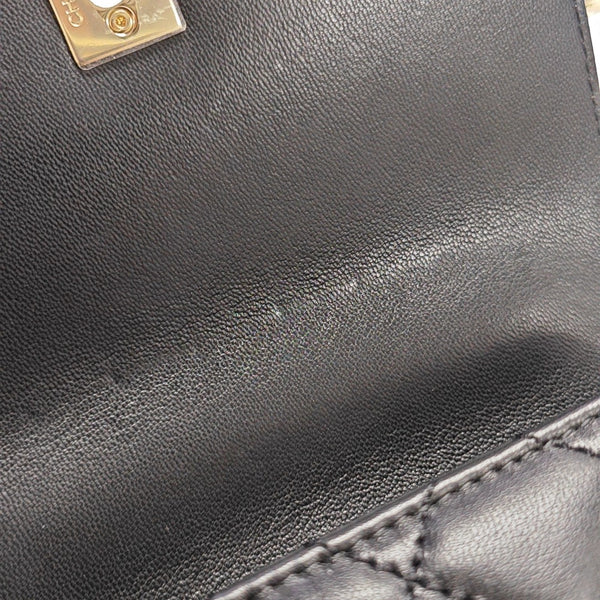 COCO HANDLE Mini Quilted Lambskin Black