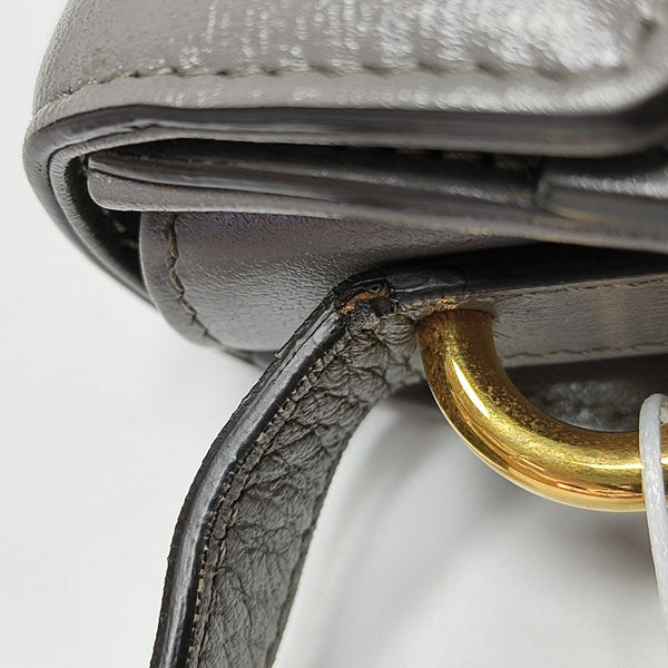 GG Ring Small Calfskin Gray
