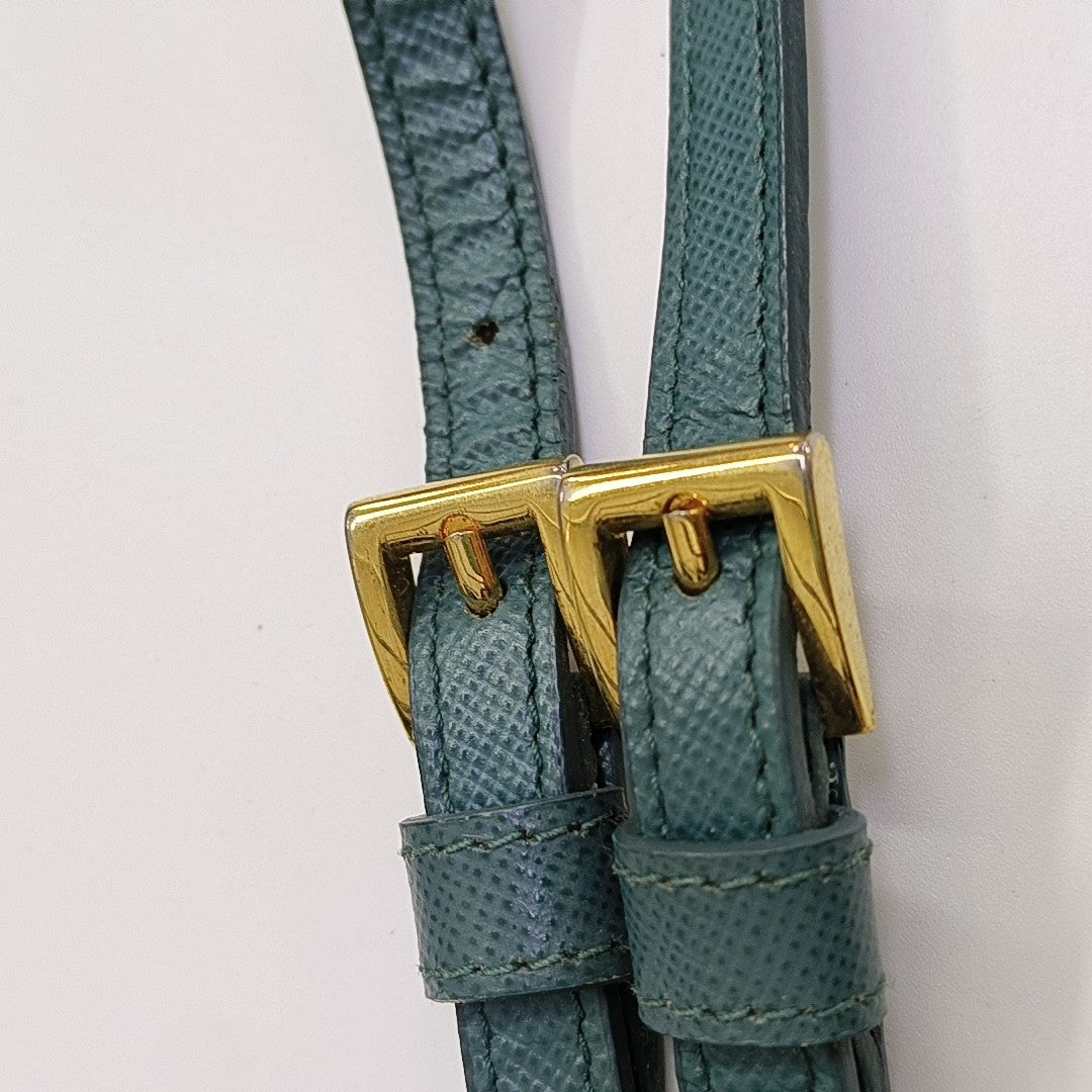Saffiano Calfskin Shoulder Bag Green