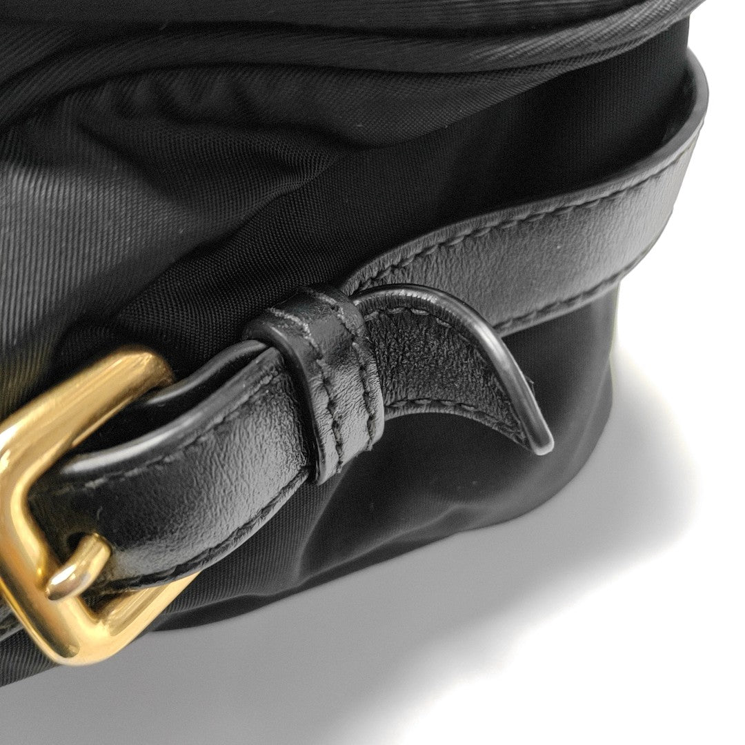 Nylon Shoulder Bag Black