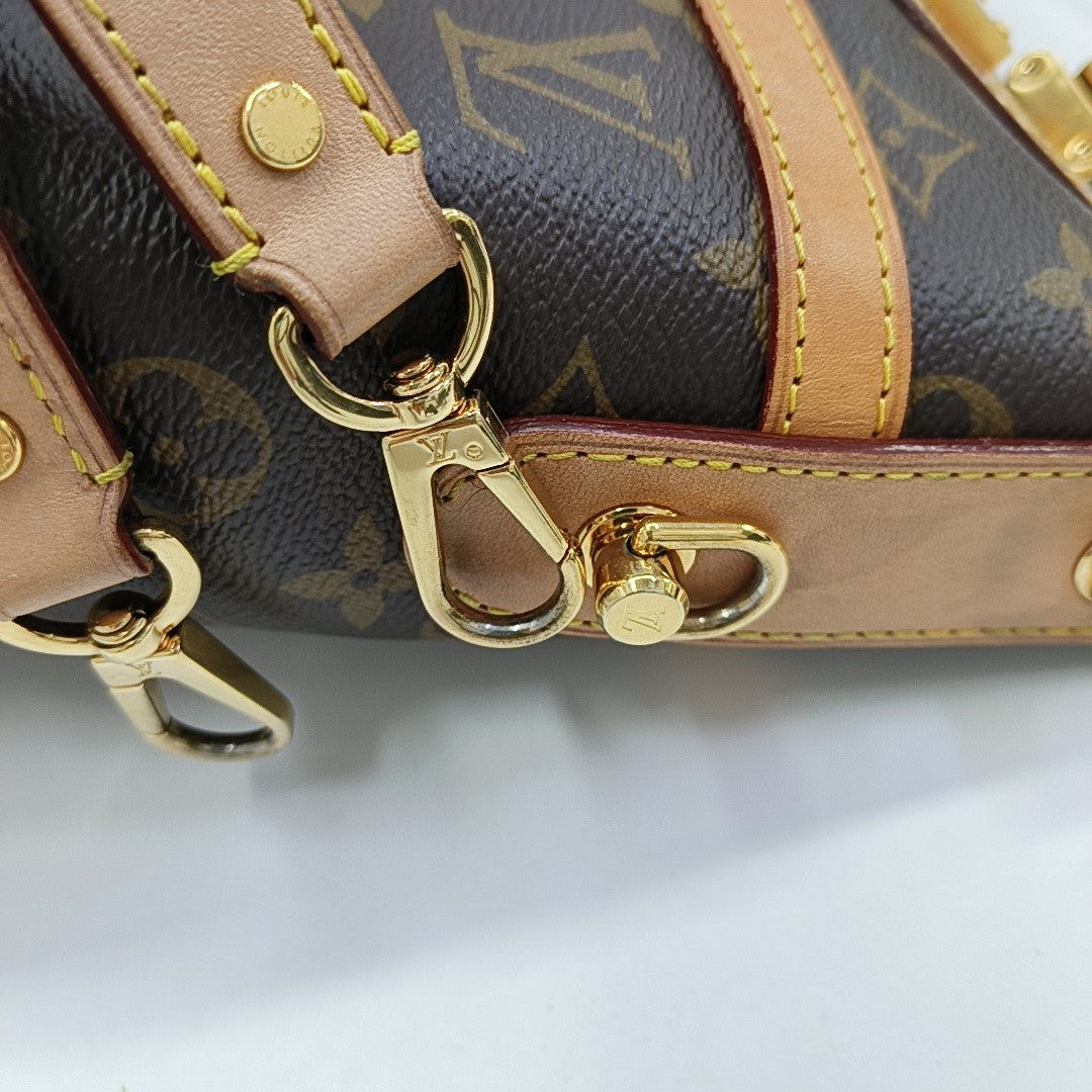 DUFFLE Monogram Coated Canvas Brown