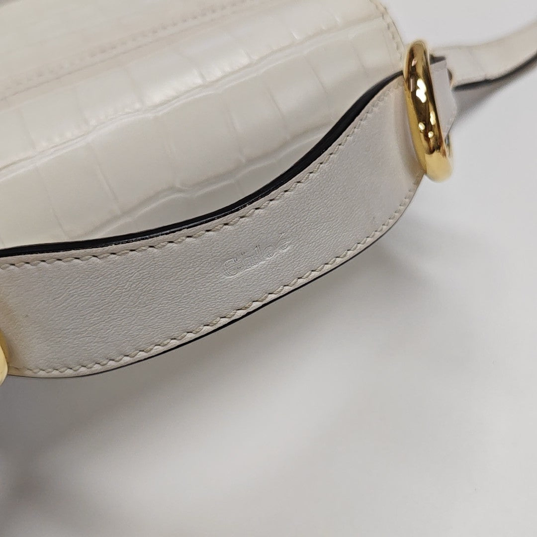 Chloé C Mini Calfskin White