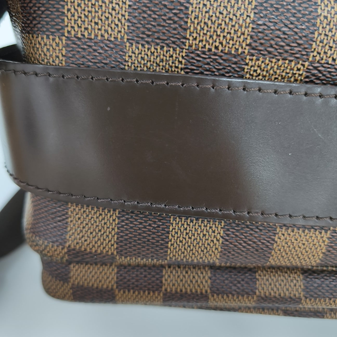 NAVIGLIO MM Damier Ebene Coated Canvas Brown