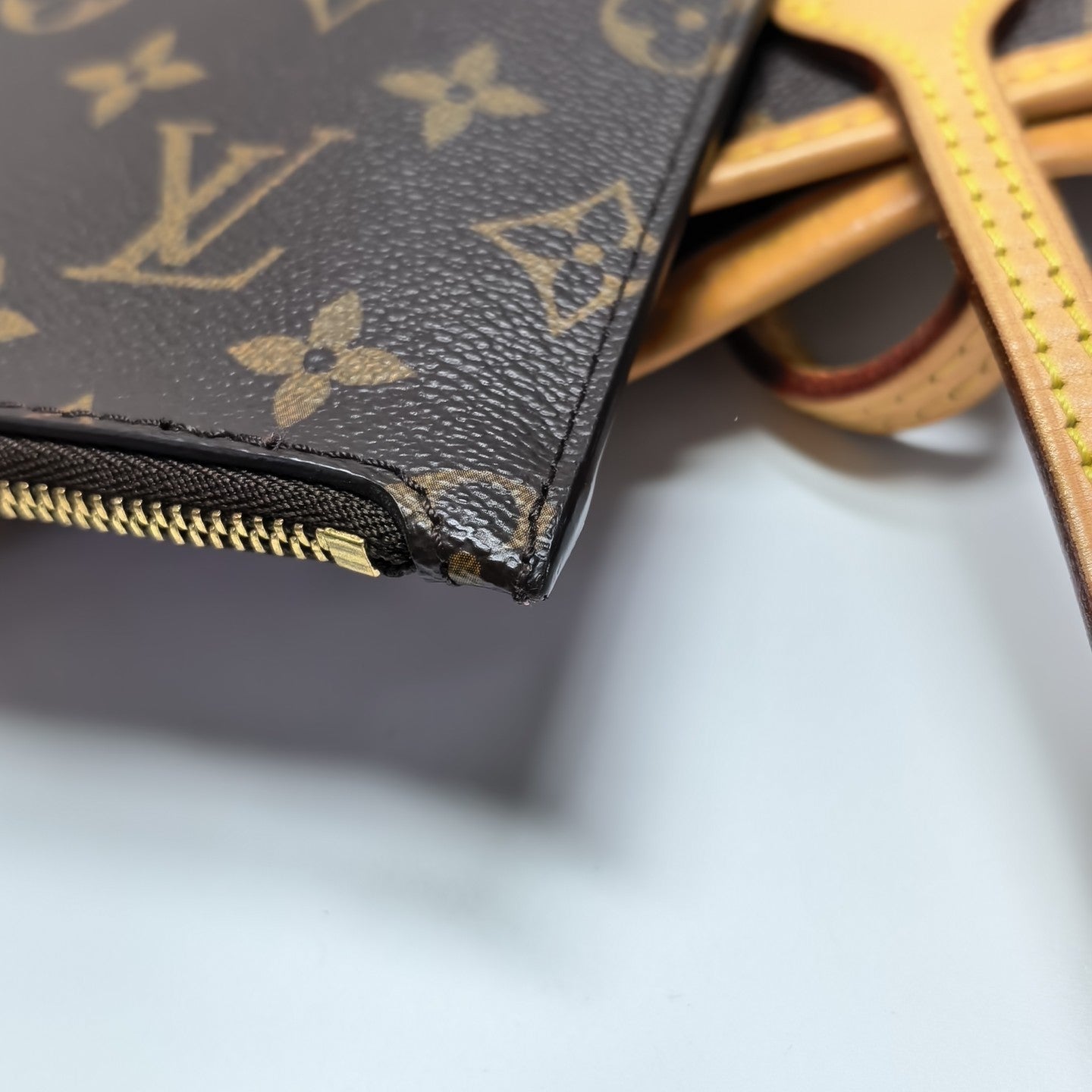 NEVERFULL MM Monogram Coated Canvas Brown