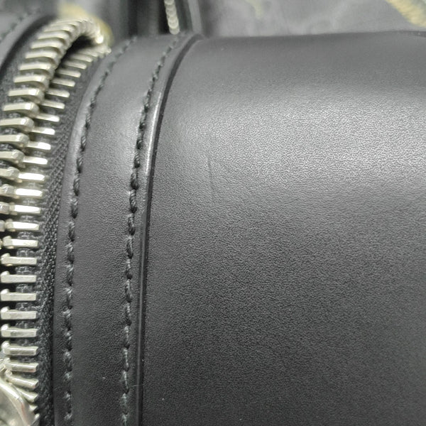 Monogram Coated Canvas Shoulder Bag Black