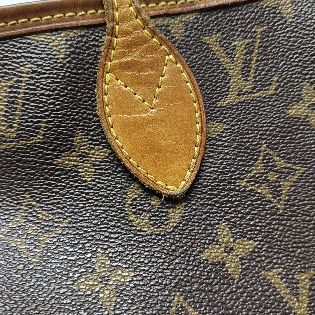 NEVERFULL MM Monogram Coated Canvas Brown