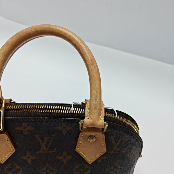 ALMA BB Monogram Coated Canvas Brown
