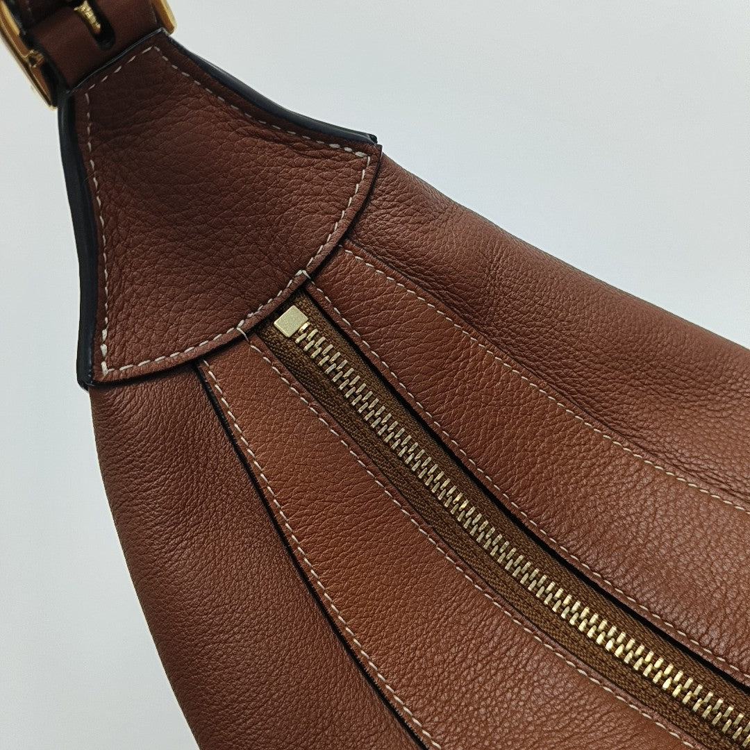 Calfskin Shoulder Bag Brown
