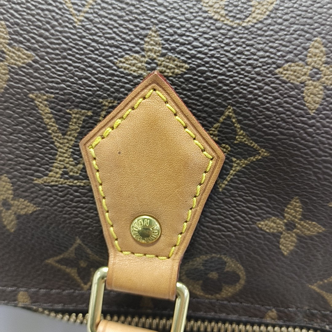 SPEEDY 30 Monogram Coated Canvas Brown