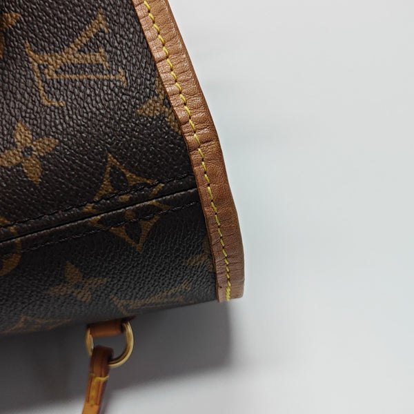 NEVERFULL MM Monogram Coated Canvas Brown