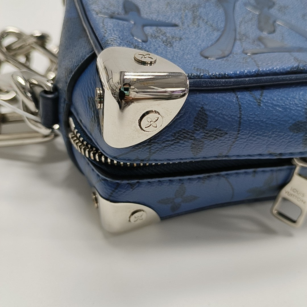 SOFT TRUNK Mini Monogram Coated Canvas Blue