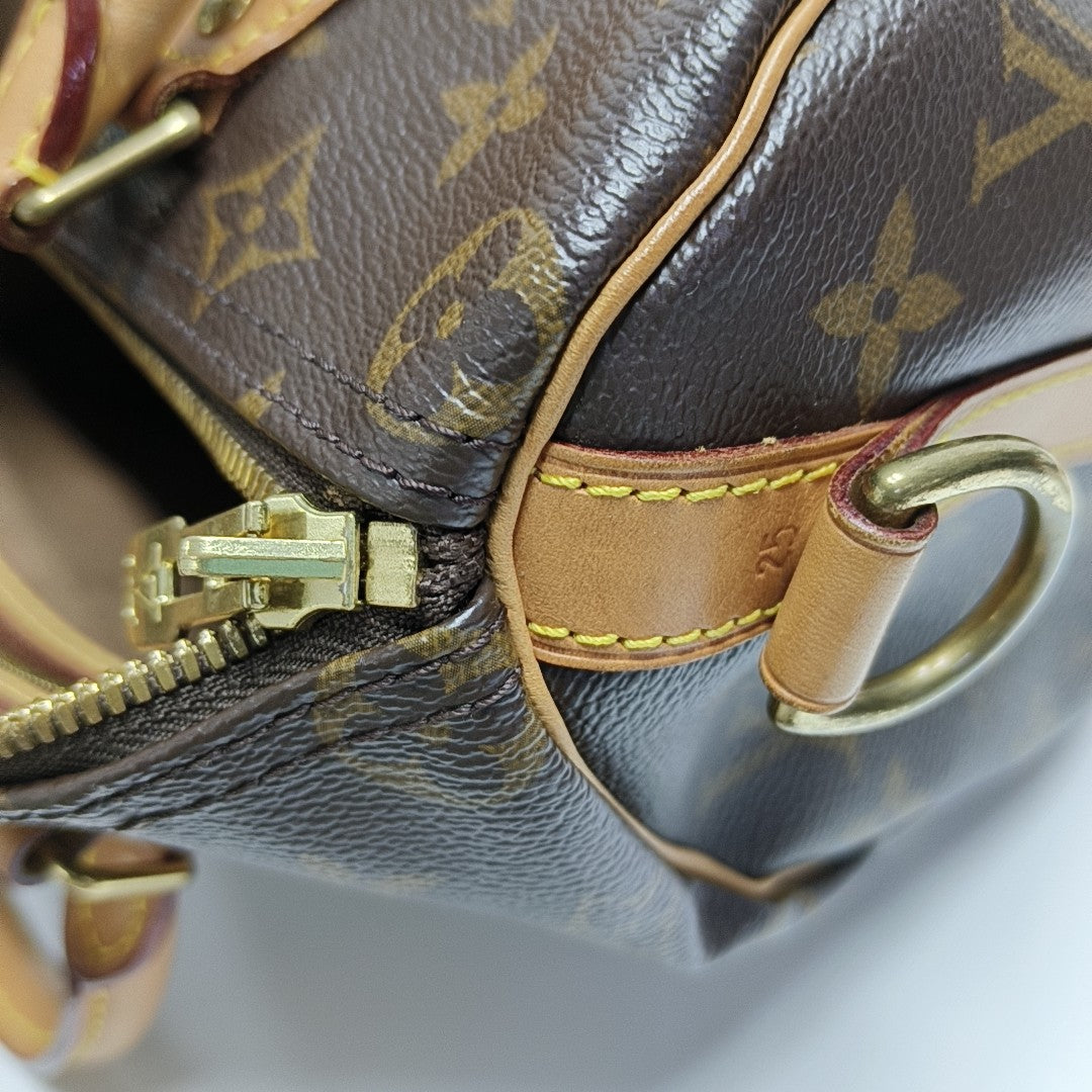 SPEEDY 25 Monogram Coated Canvas Brown
