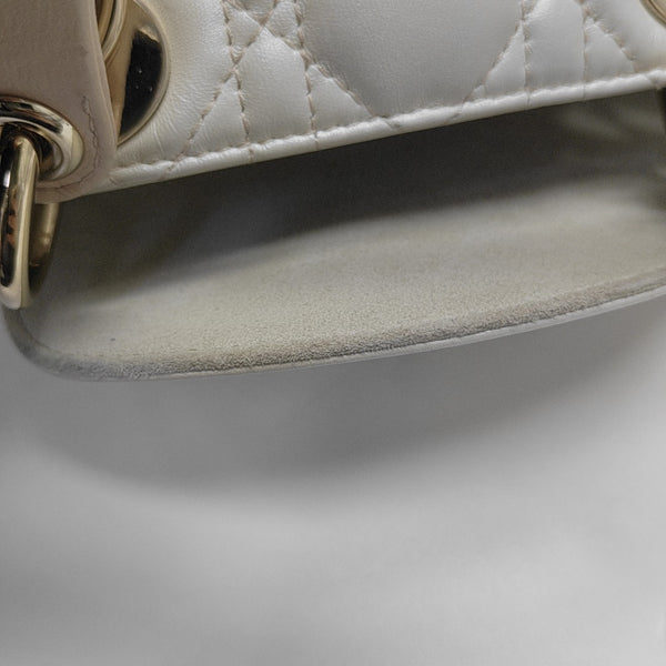 Lady Dior Mini Cannage Lambskin Beige
