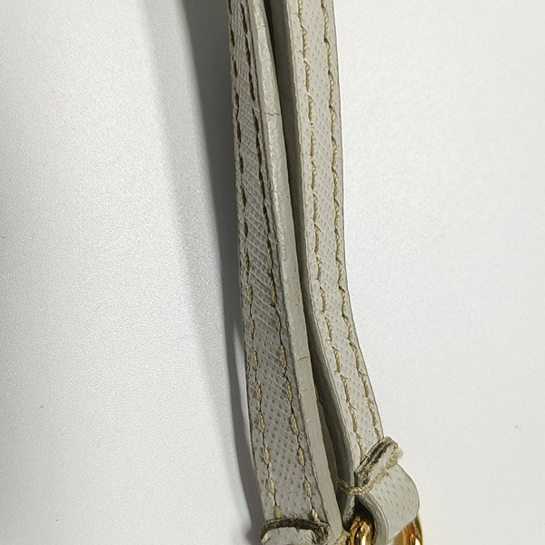 Saffiano Calfskin Shoulder Bag White