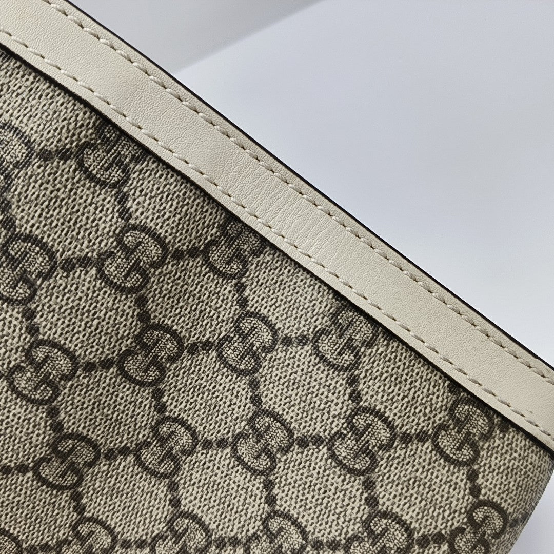 Padlock Medium Monogram Coated Canvas Beige