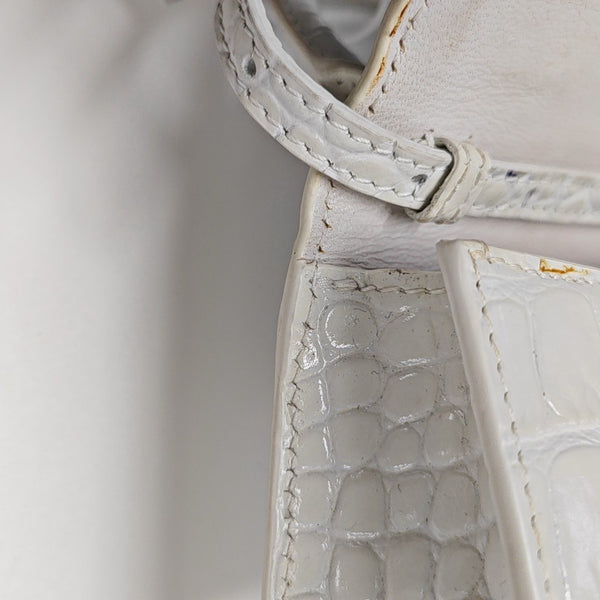 Hourglass Mini Calfskin White