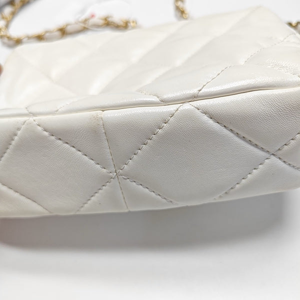 Quilted Lambskin White