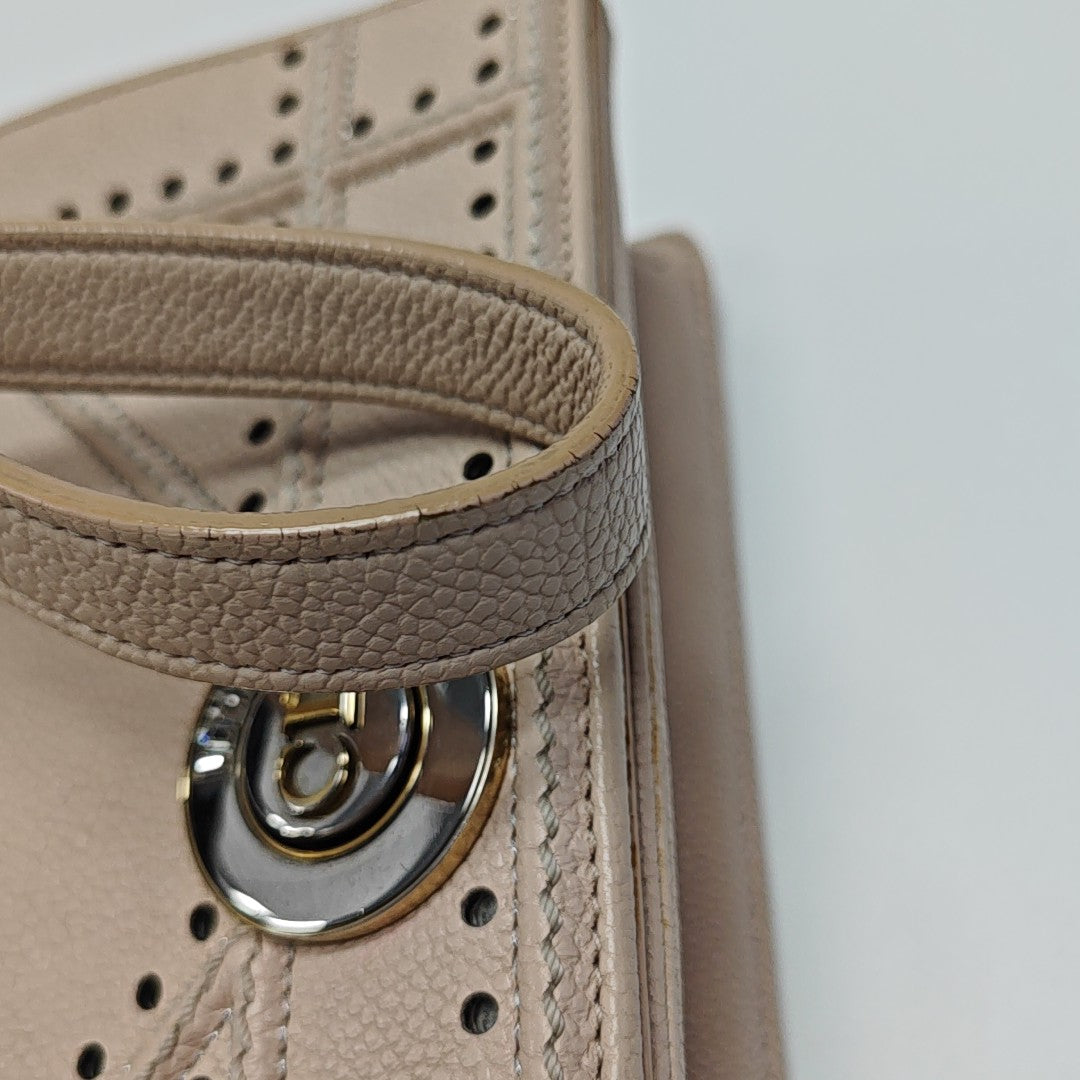 Cannage Calfskin Crossbody Bag Pink