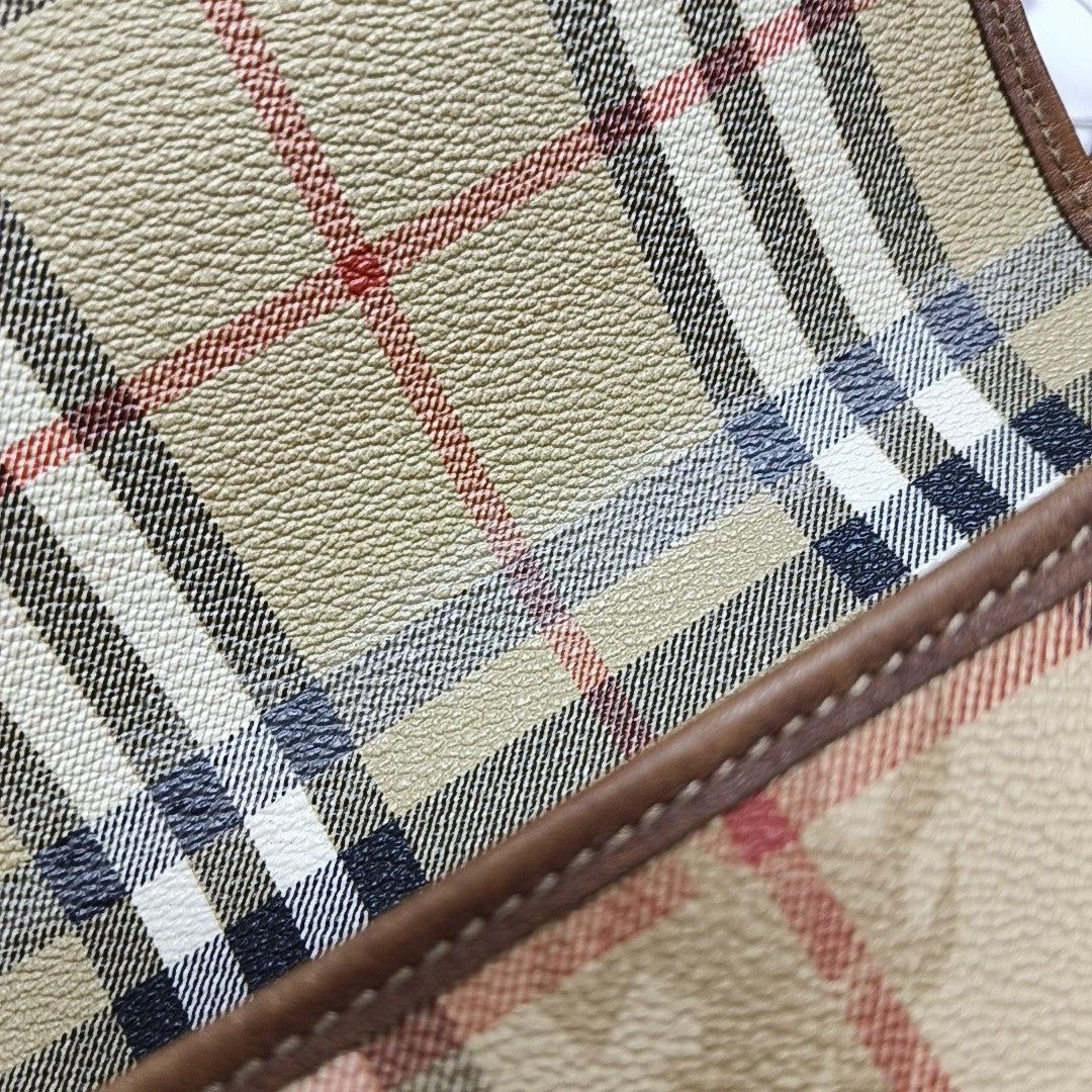 Coated Canvas Shoulder Bag Beige