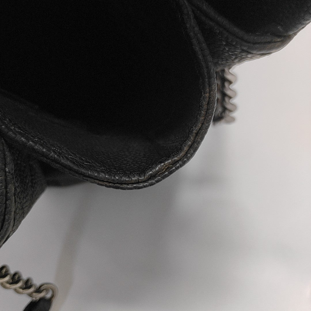 Quilted Grained Calfskin Black