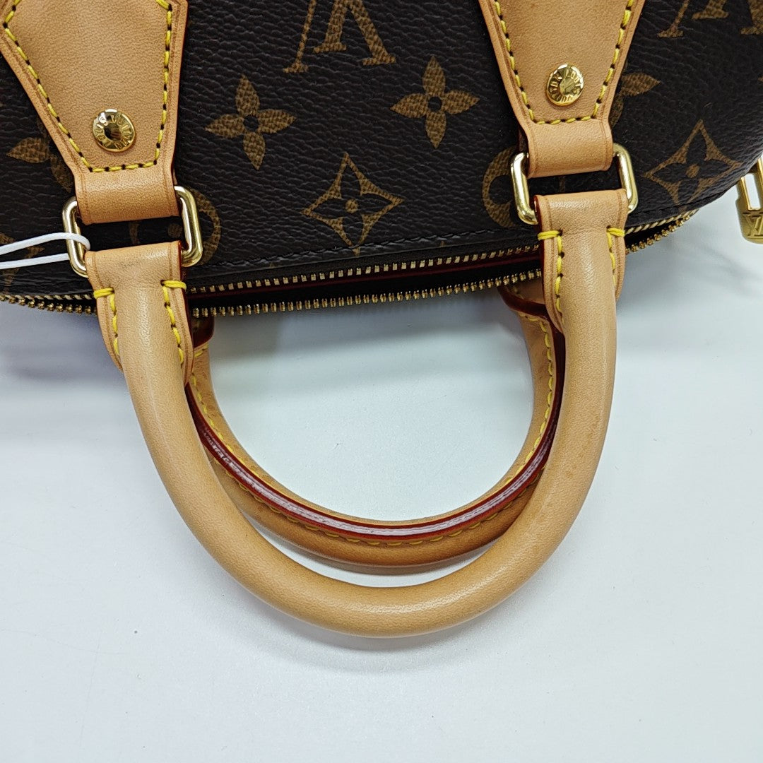 SPEEDY 20 Monogram Coated Canvas Brown