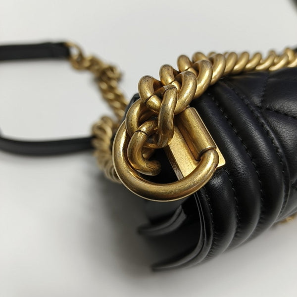 BOY CHANEL Medium Quilted Calfskin Black