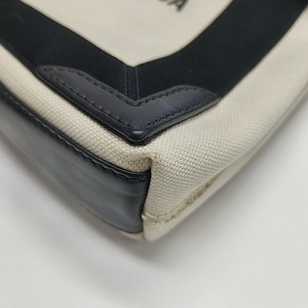 Navy Mini Canvas Beige