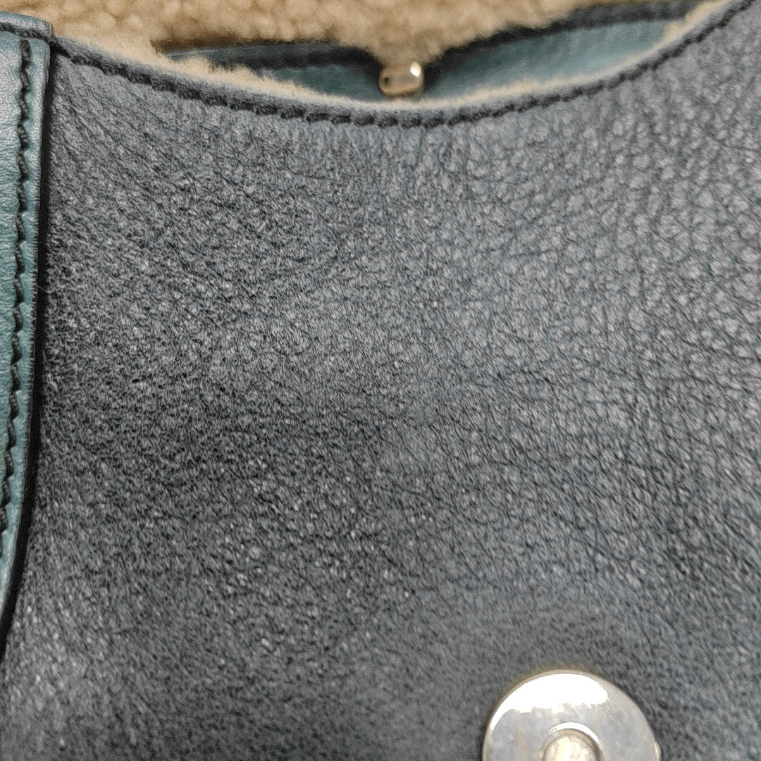 Special Material Top Handle Bag Blue