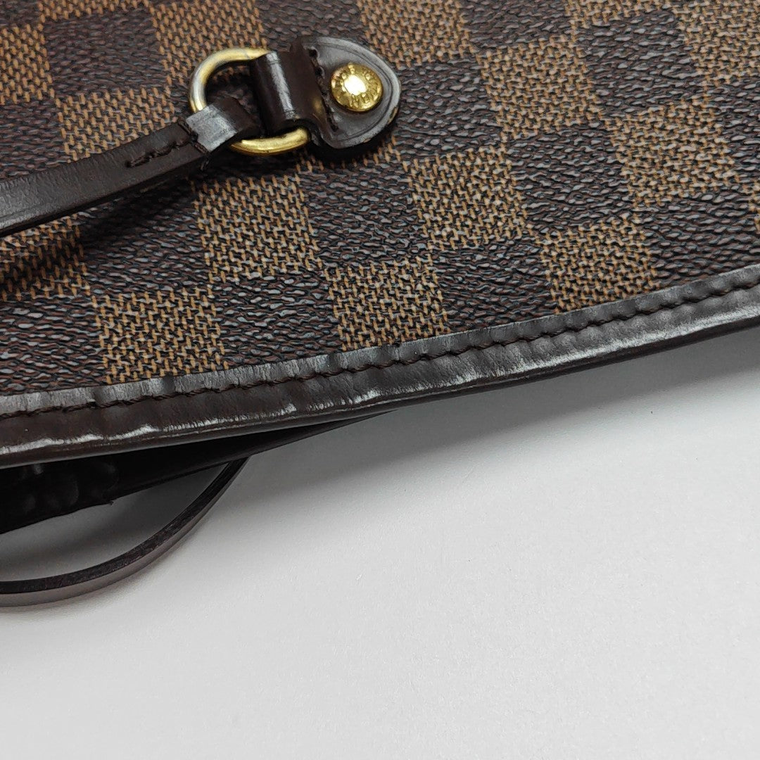 NEVERFULL GM Damier Ebene Coated Canvas Brown
