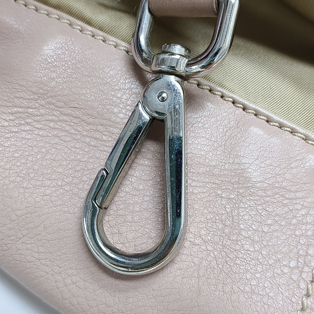 Nylon Shoulder Bag Beige