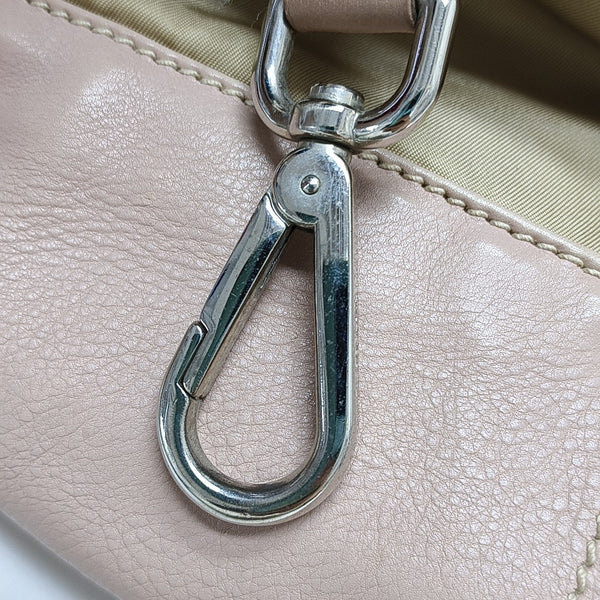 Nylon Shoulder Bag Beige