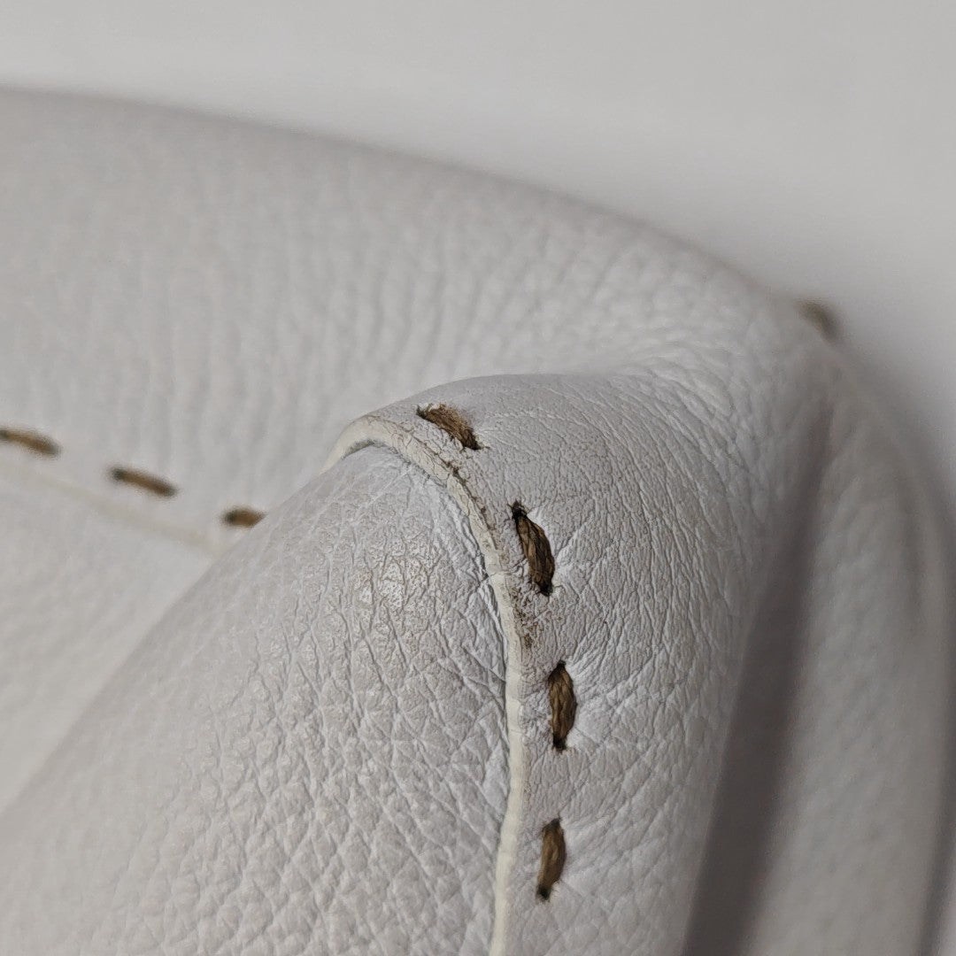 Quilted Calfskin Shoulder Bag White