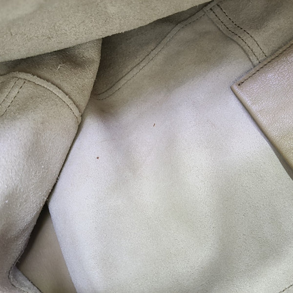 Leather Shoulder Bag Beige