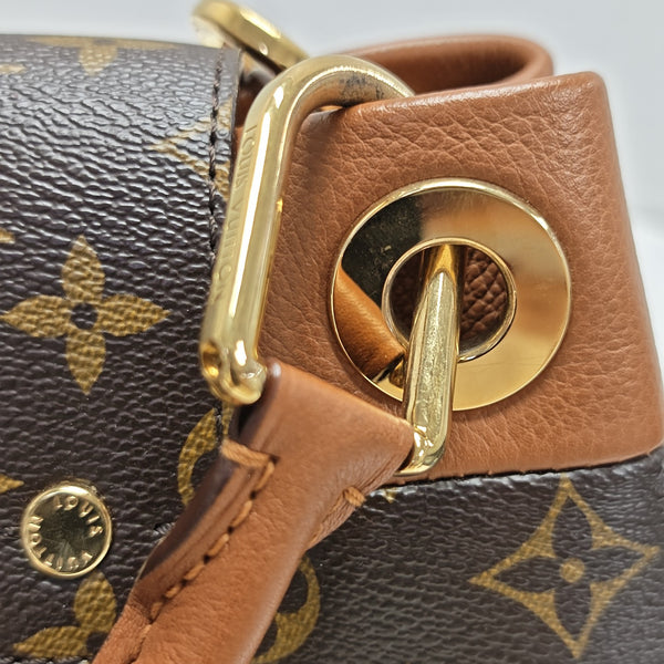 OLYMPE MM Monogram Coated Canvas Brown