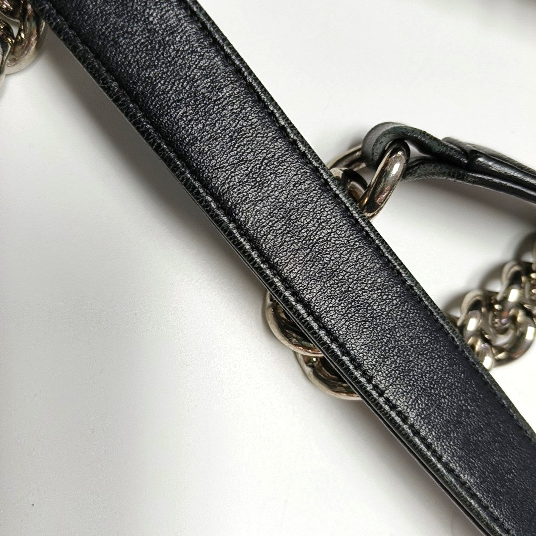 BOY CHANEL Chevron Wool Black