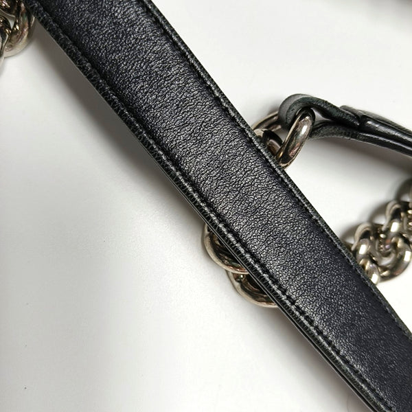 BOY CHANEL Chevron Wool Black